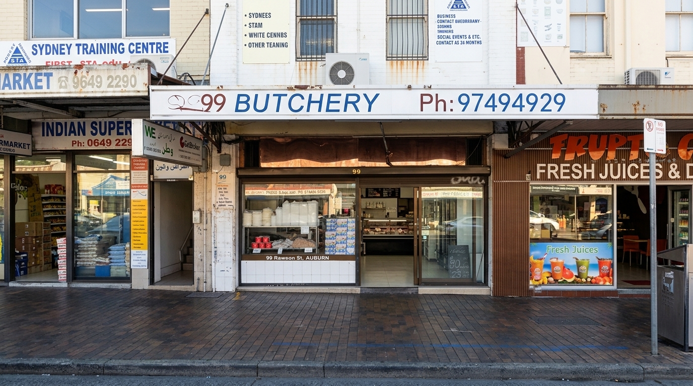 99 Butchery shopfront from the footpath